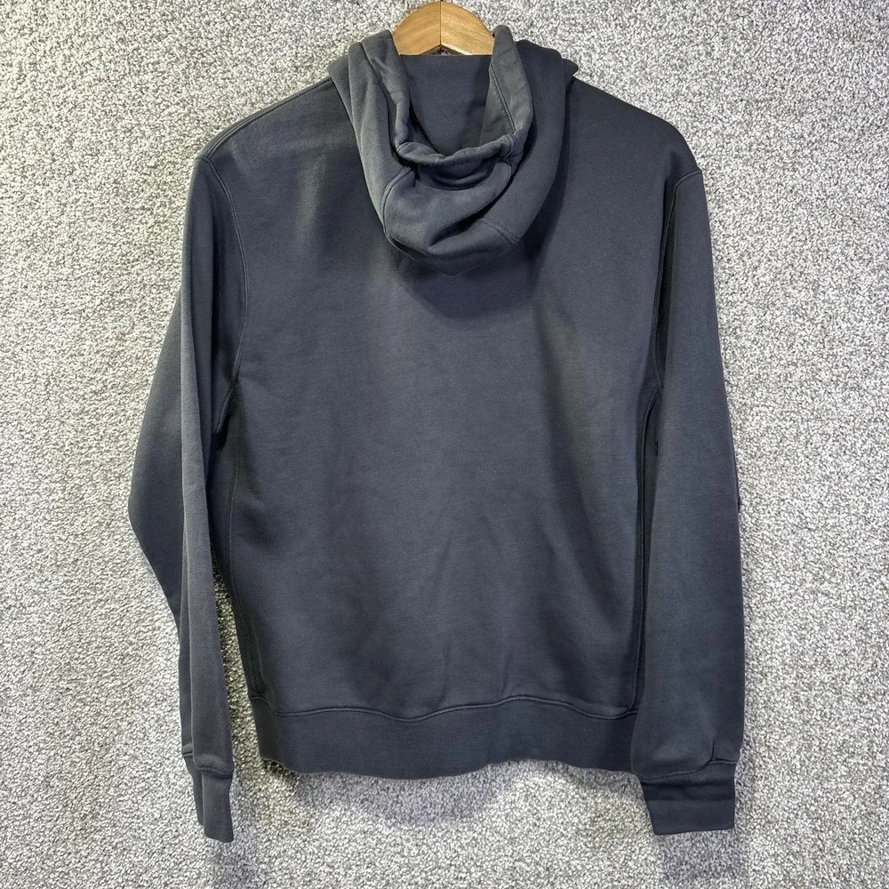 Nike Hoodie Mens Medium Gray Pullover Fleece Swoosh Logo Sweatshirt Casual - Picture 7 of 7